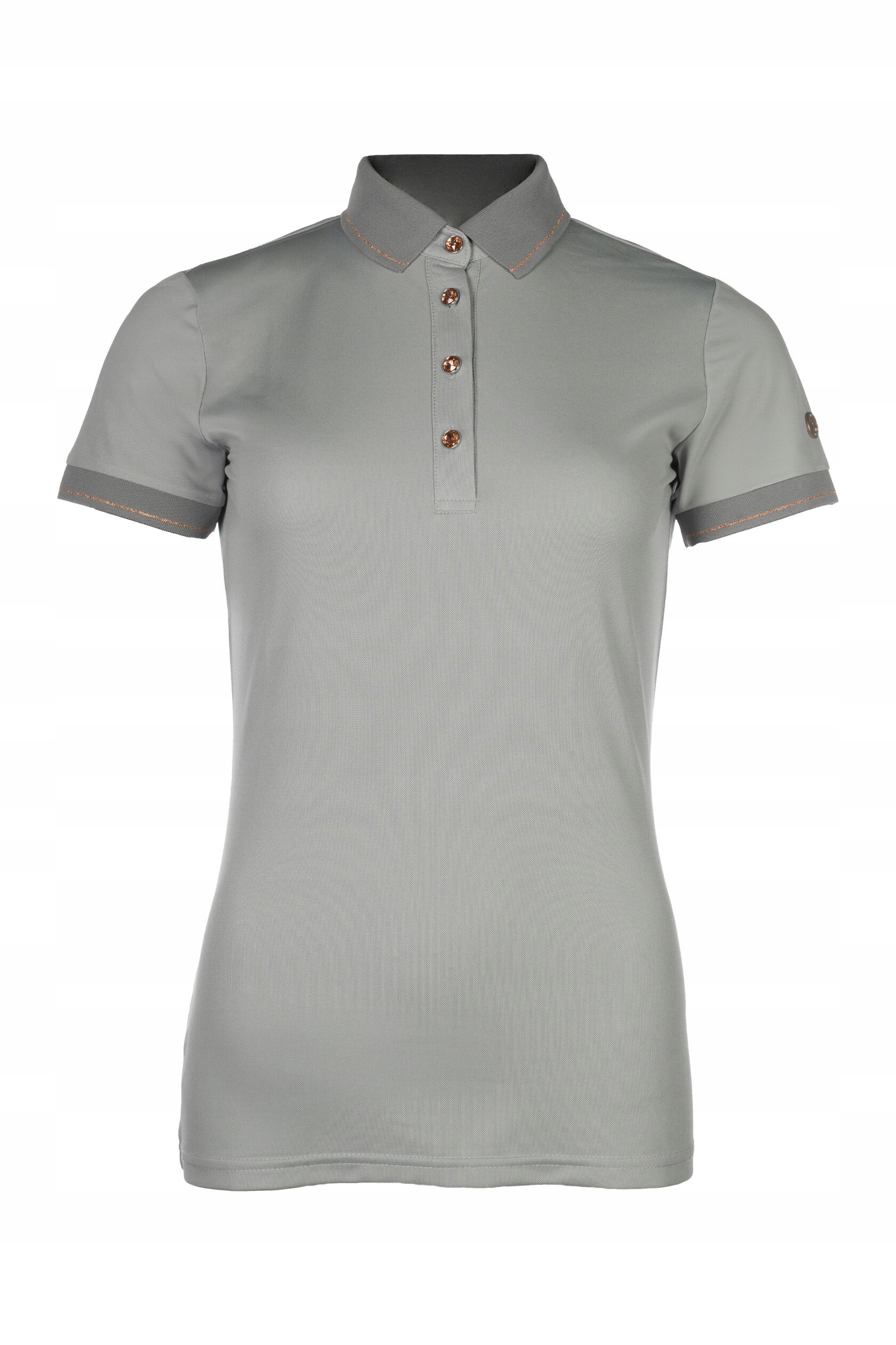 Hkm, Koszulka polo Rosegold Glamour L szary/ rosegold
