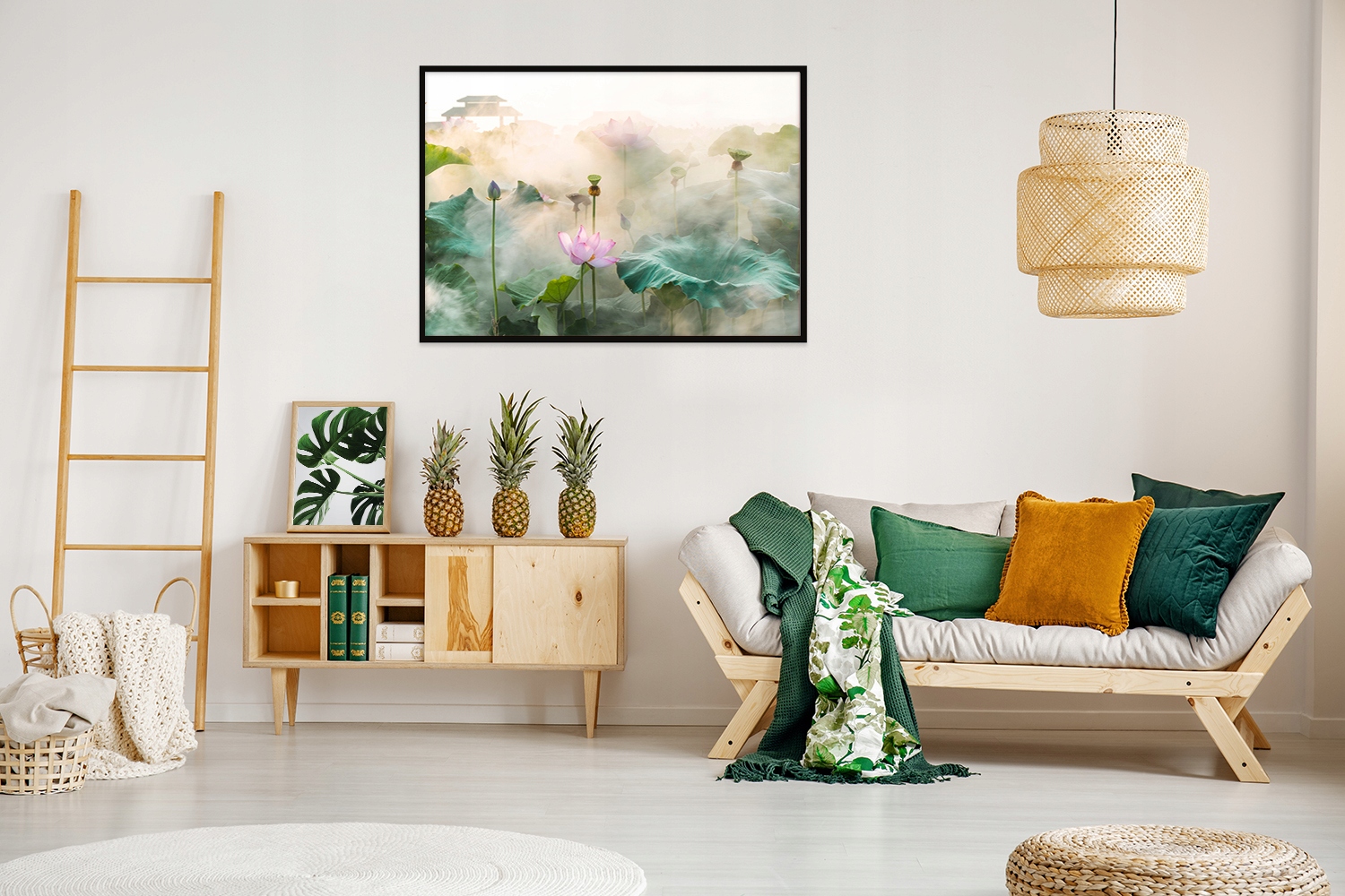 OBRAZ PLAKAT W RAMIE 53x73 cm Kwiaty P1225 Tematyka rośliny