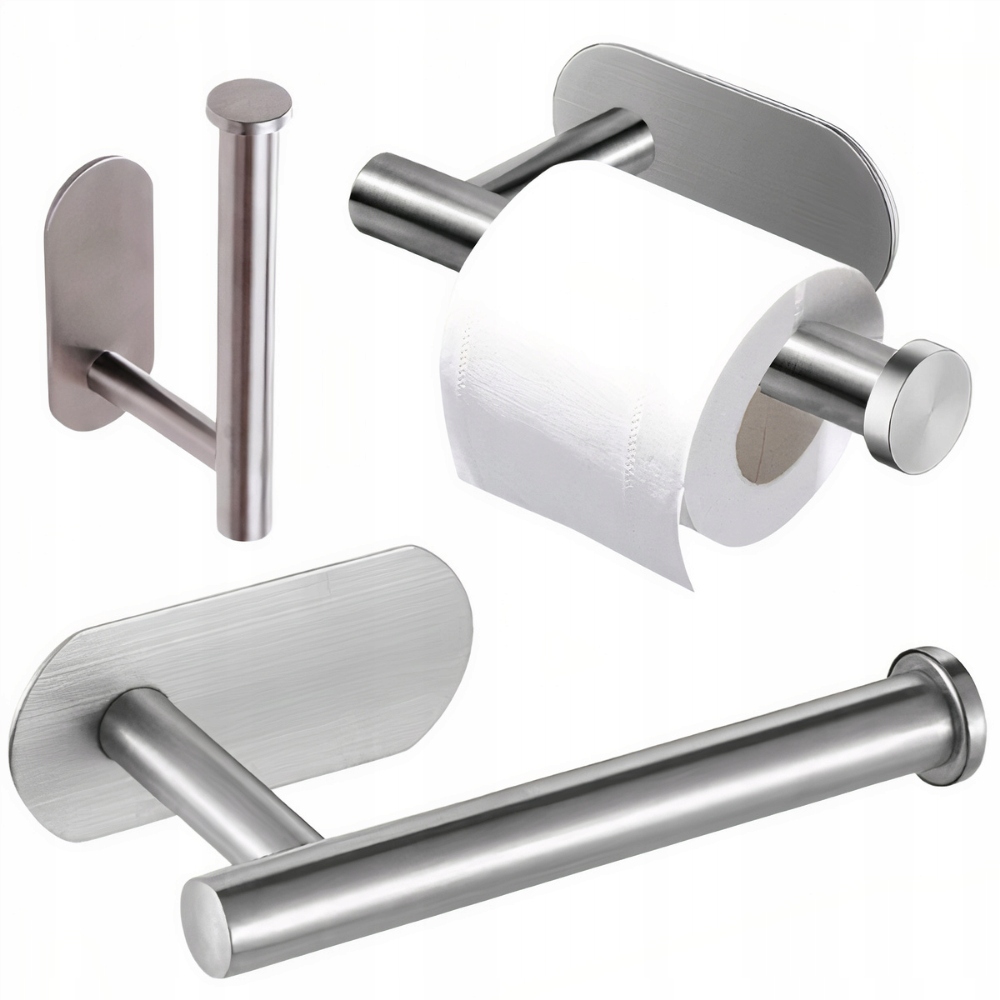 

Uchwyt Samoprzylepny Papier Toaletowy Srebrny Loft