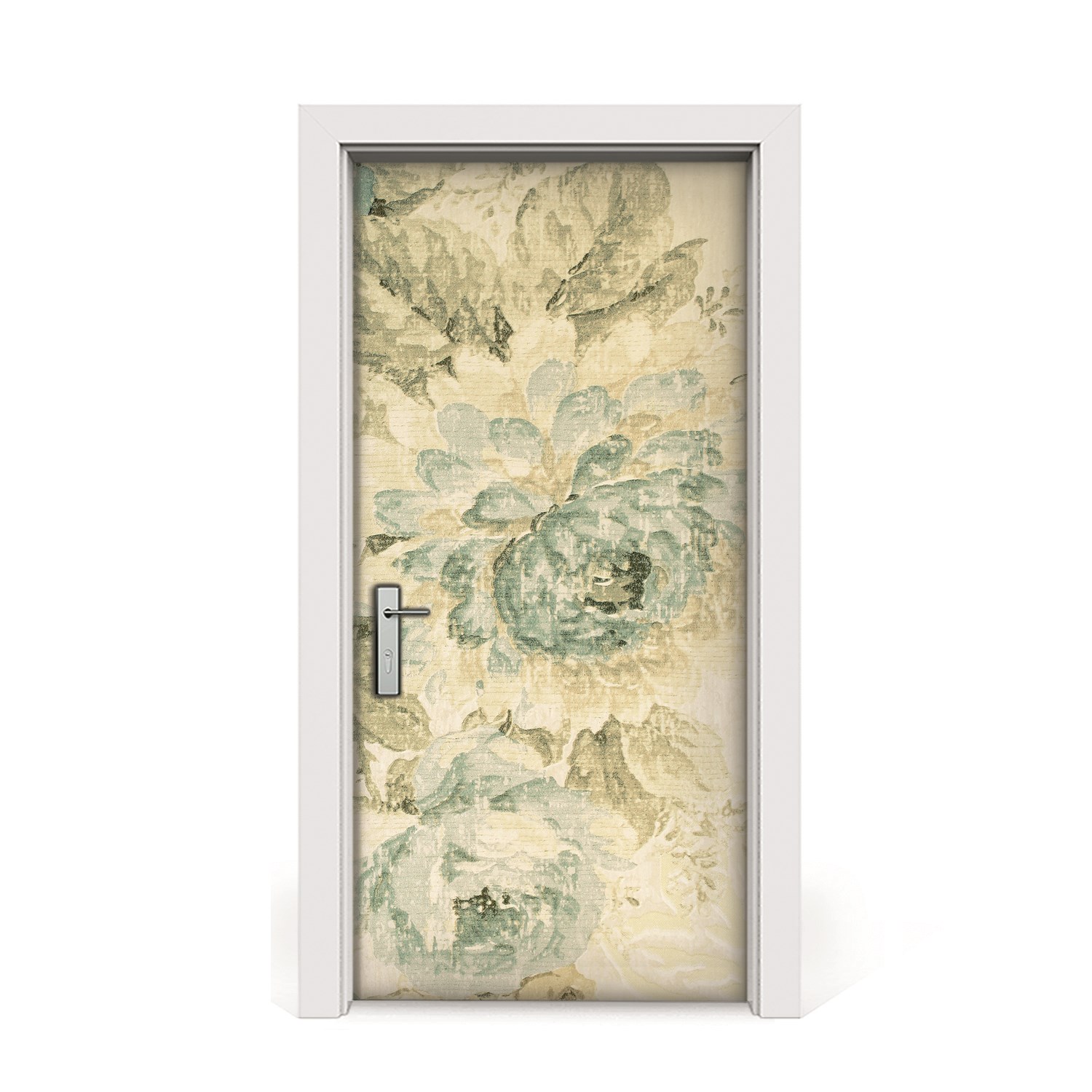 

Nalepka okleina na drzwi Kwiaty na płótnie 95x205