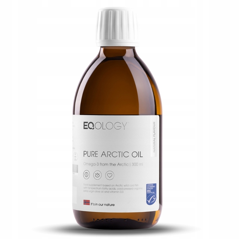 Eqology Pure Arctic Oil Natural 300 ml Olej Omega-3 EPA+DHA=1500 mg Premium