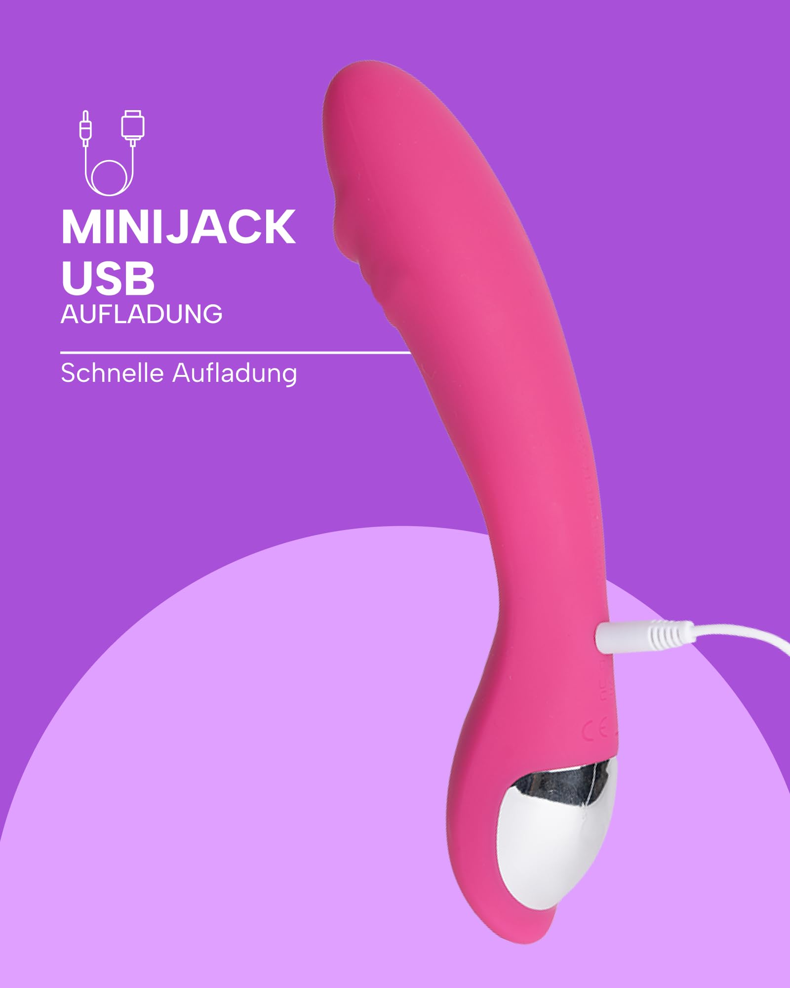 MYSECRETCASE Wibrator Dildo 22cm Dla Kobiet G-Punkt Klitoris Silikon — miniatura 3