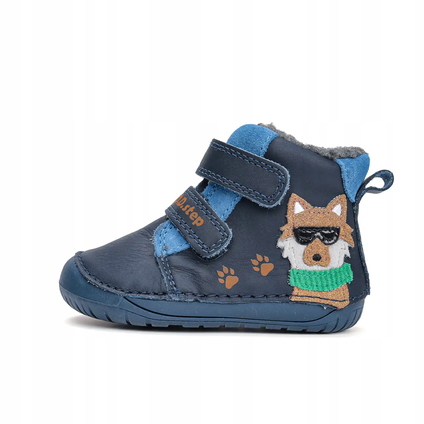 Zimowe buty barefoot W070-52893B Royal Blue 25