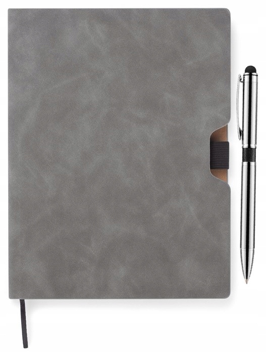 Notes Notatnik Pamiętnik A5 w Linie Szary Aksamit