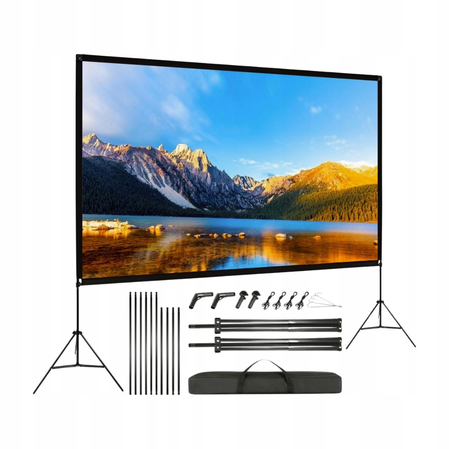 Prenosný skladací projekčný displej Visulapex 120 palcov so stojanom 16:9