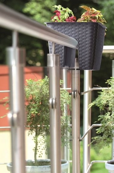 

Doniczka Ratolla Railing Square DRLB400 antracyt P
