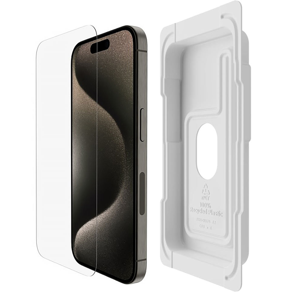 Belkin szkło hartowane do iPhone 15 Pro Max, UltraGlass2 z aplikatorem