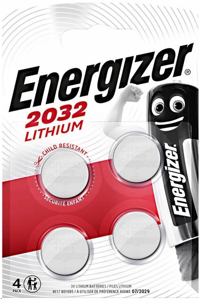 

4x Baterie Energizer Cr 2032 DL2032 Lithium 3V