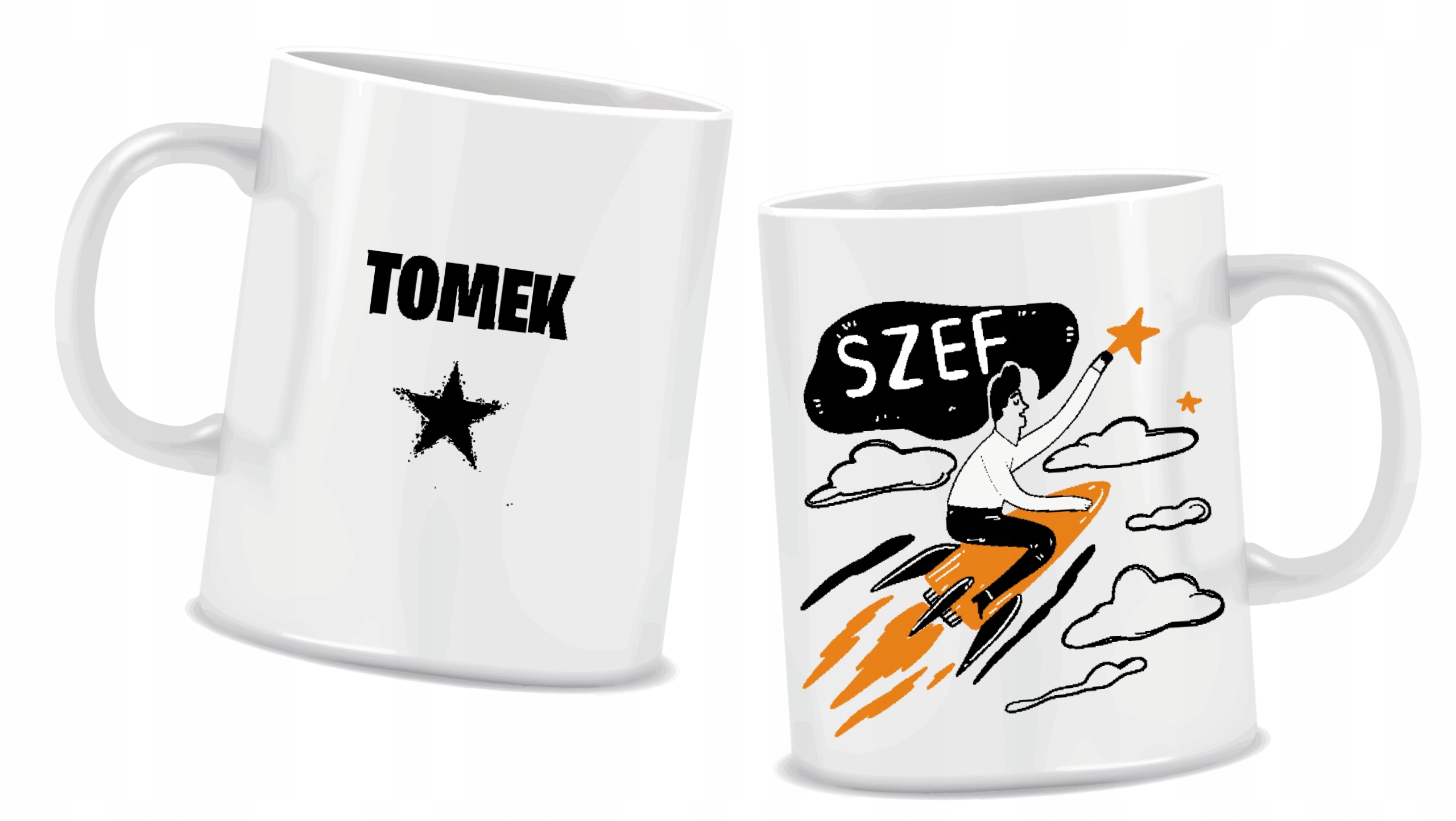 

Kubek Szefa z iminiem na prezent 330ml + kartonik