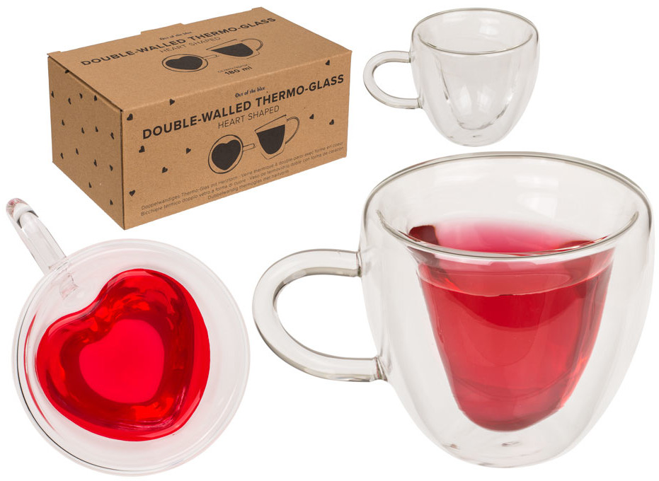 

Szklanki Termiczne do Kawy Serce Kubki x2 180ml