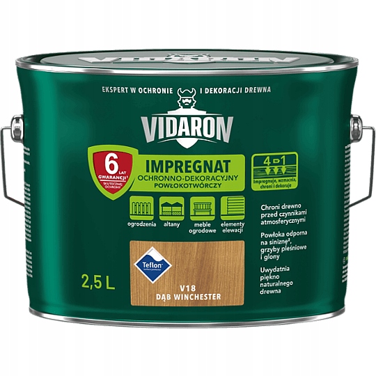Vidaron Impregnat Ochronno-Dekoracyjny V18 Dąb Winchester 2,5L