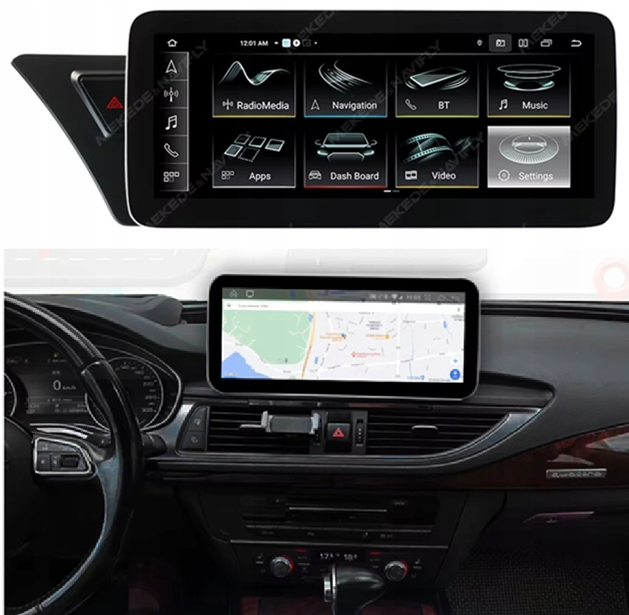 Radio Nawigacja Android Audi A4 B8 A5 8T 2007-2016 12,3" 6/128GB Carplay