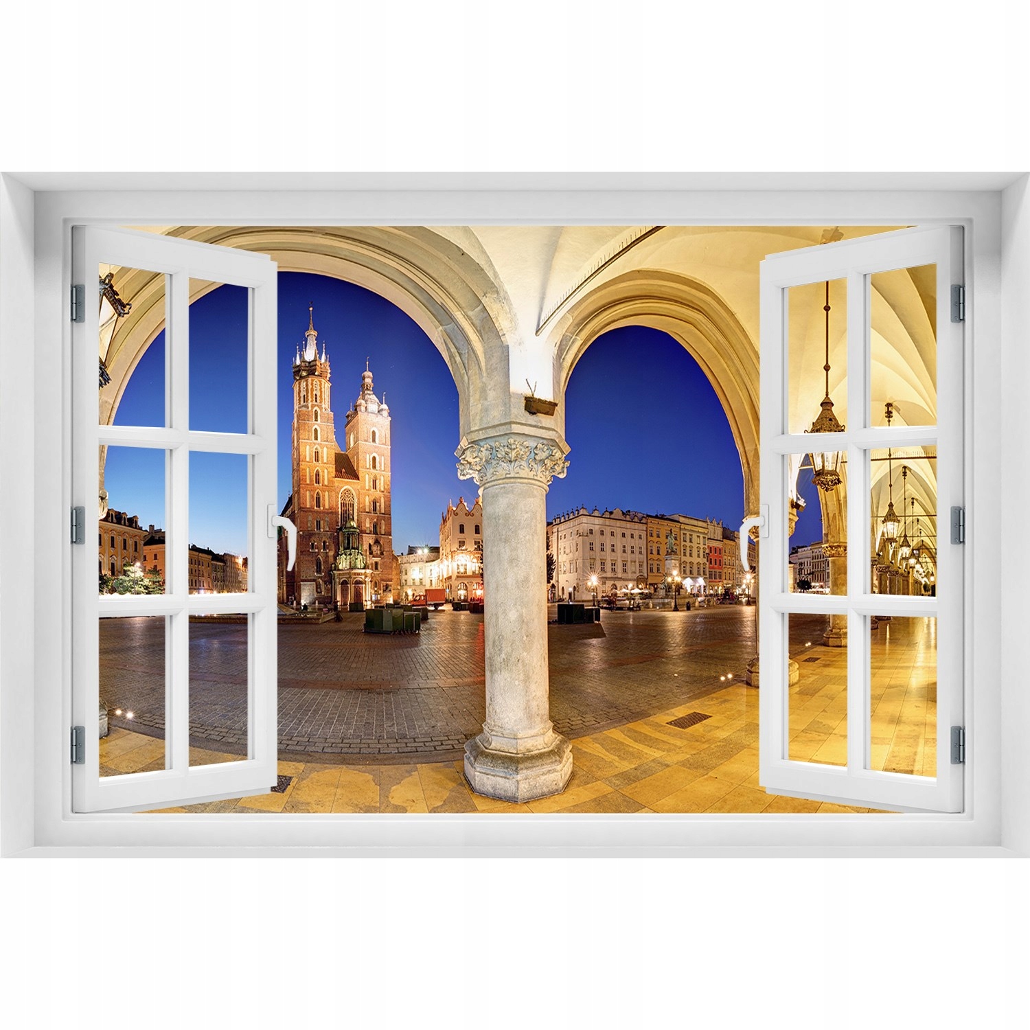 

3D Okno Naklejka ścienna Kraków Polska 150x100