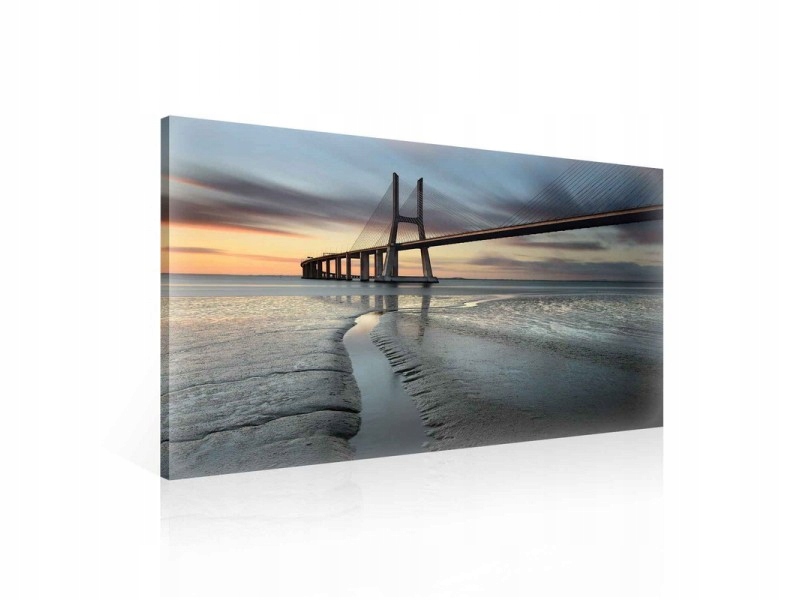 Obraz 100x75 Město východ slunce západ řeka moře odraz nebe příroda