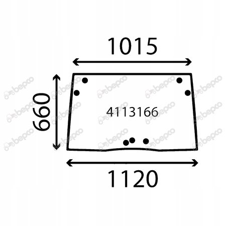 čelní sklo pro traktor Claas Nexos 0011424940