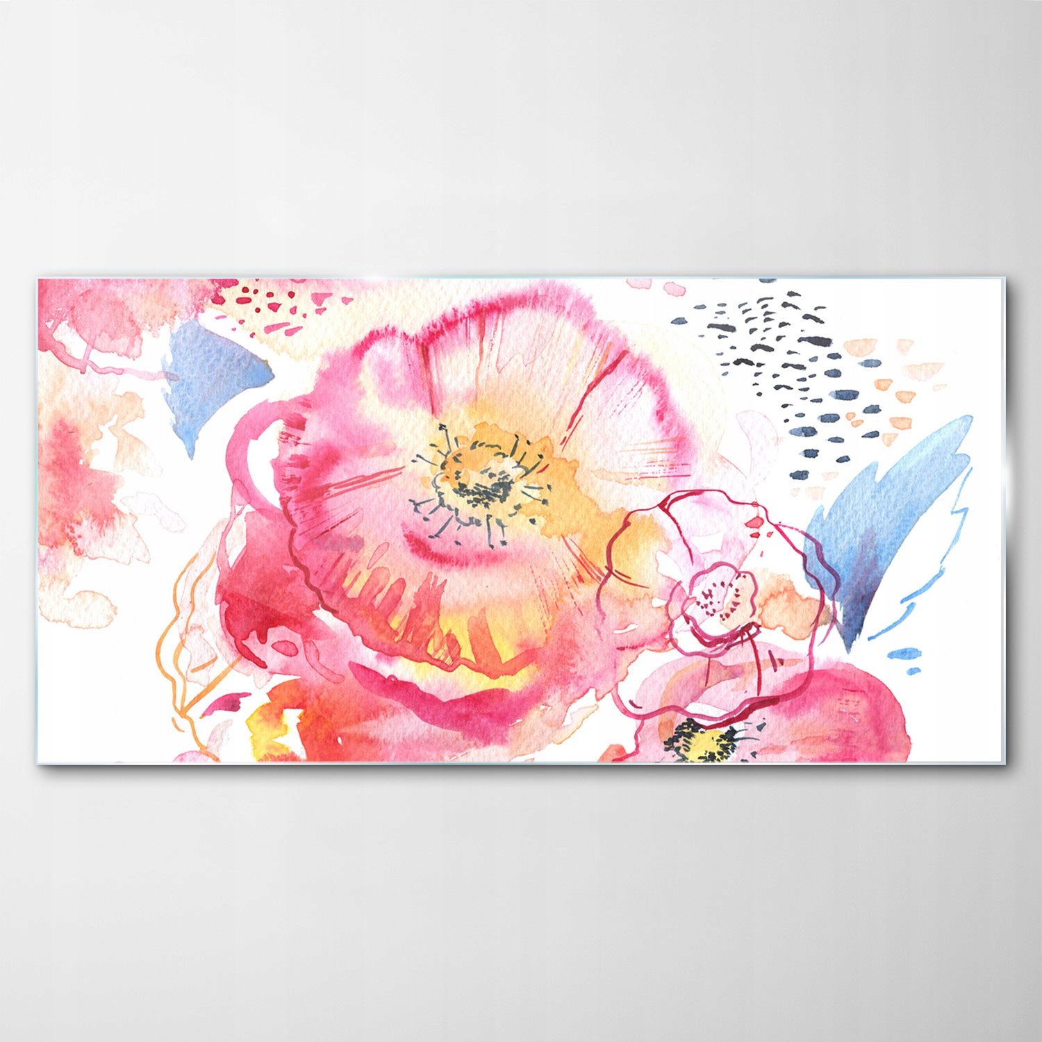

Hartowany Obraz Szklany Akwarele Róże Kwiat 120x60