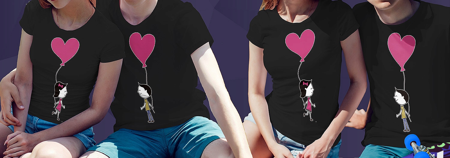 KOSZULKI KOSZULKA T-SHIRT DLA PAR ZAKOCHANA PARA JAKOŚĆ Rozmiar XXL