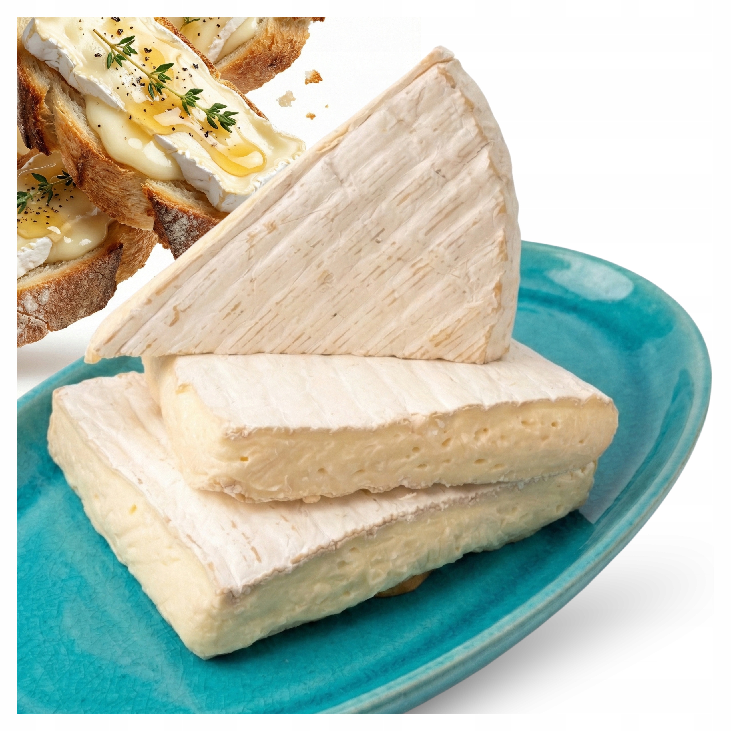 Francuski Ser Brie Kremowy Delikatny 1kgKlasyczny Smak Pleśniowy Flomaro