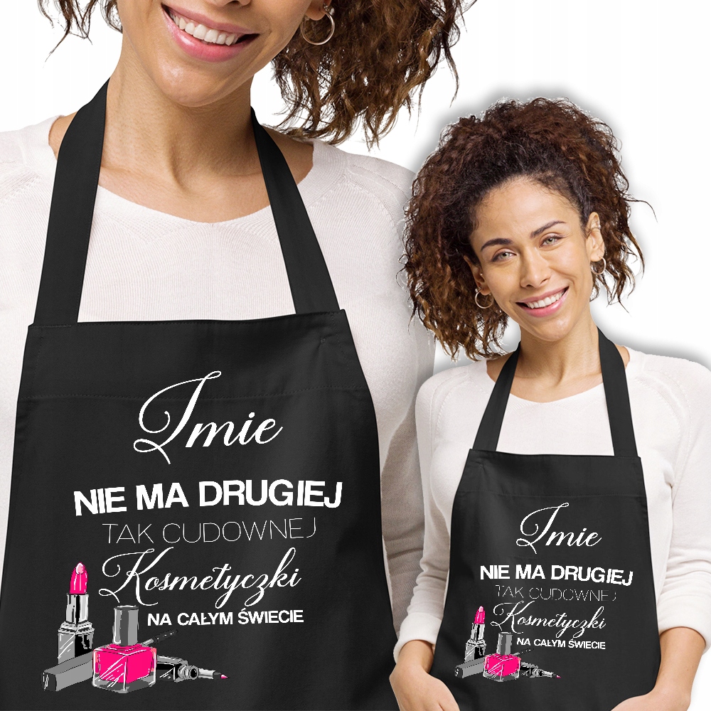 

Fartuch Czarny Dla Kosmetyczki Twoje Imię