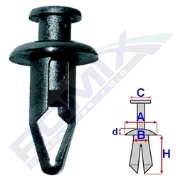 

Kołek rozporowy listew 8,5mm Toyota Nissan x10szt