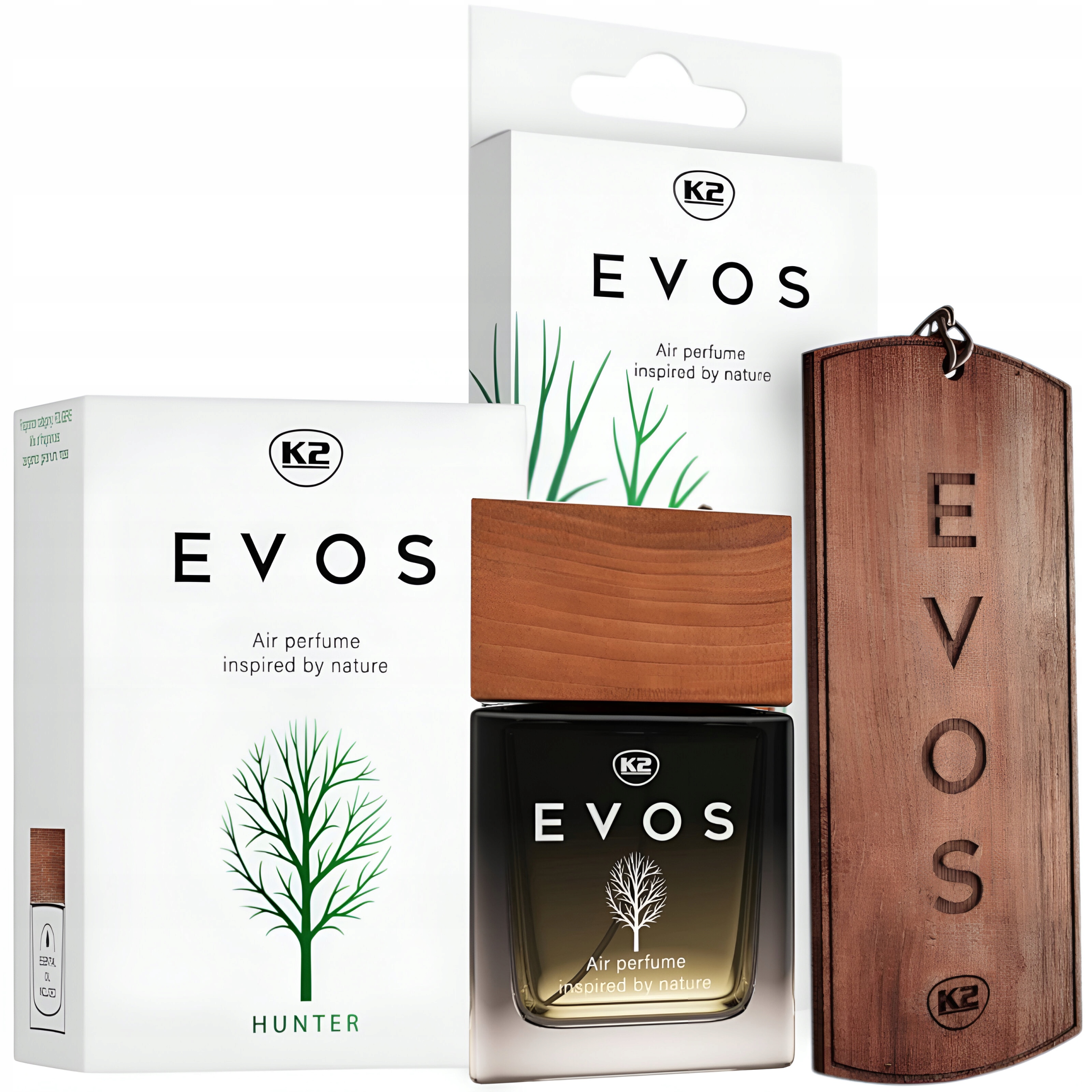 Zapach Perfumy Do Samochodu Auta Flakon 50ML Zawieszka K2 Evos Hunter