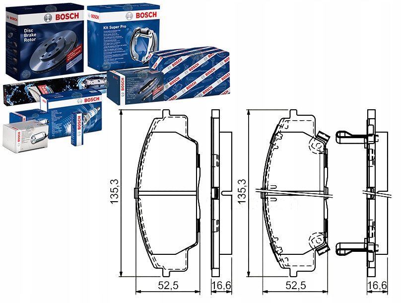 комплект датчик износа тормозных колодок Bosch 06450S2AE50 0645