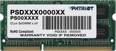 Pamięć do laptopa Patriot Signature, Sodimm, DDR3L, 4 Gb, 1600 MHz, CL11