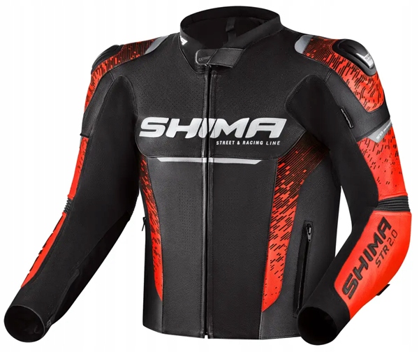 Shima Str 2.0 Bright Red pánska kožená športová bunda 50