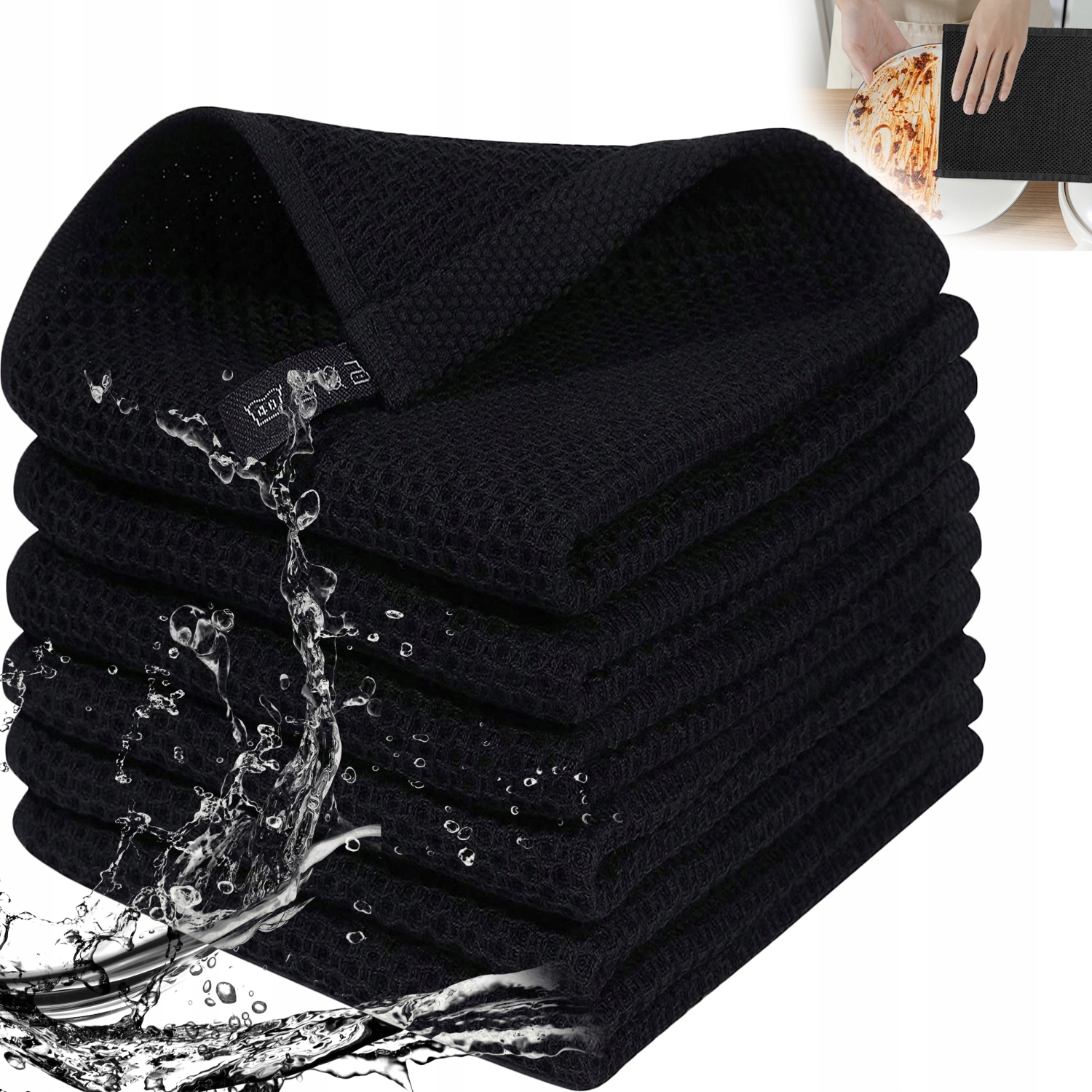 Levně Magické Hadříky Na Nádobí Do Kuchyně, Sada Bavlněných Měkkých Uterek 6 Ks, 34×34 CM