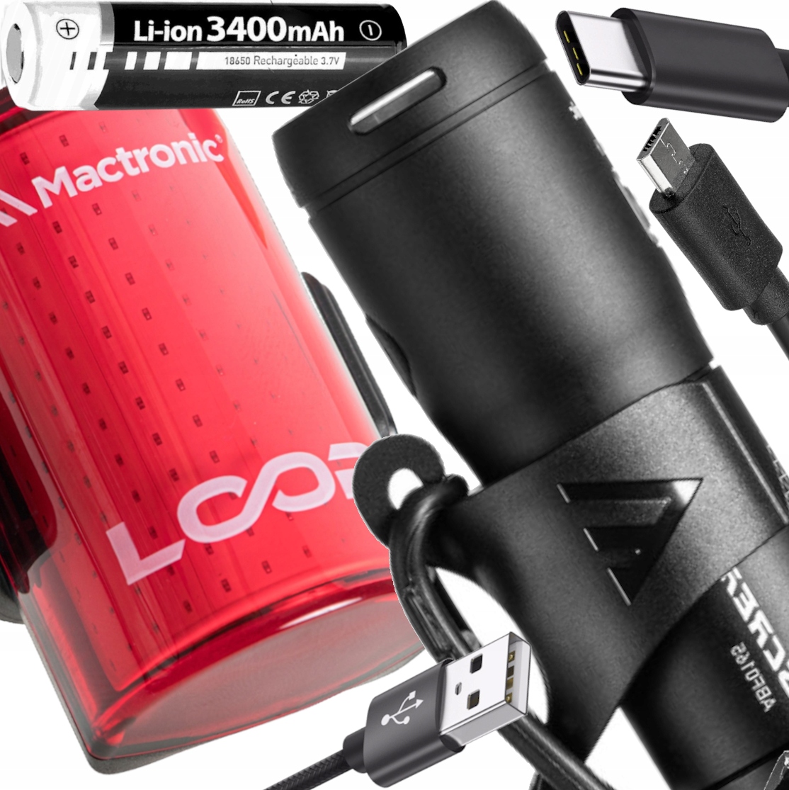 Mactronic Scream 3.1 Sada Výkonných Světel Na Kolo Přední Zadní Aku 1000 lm