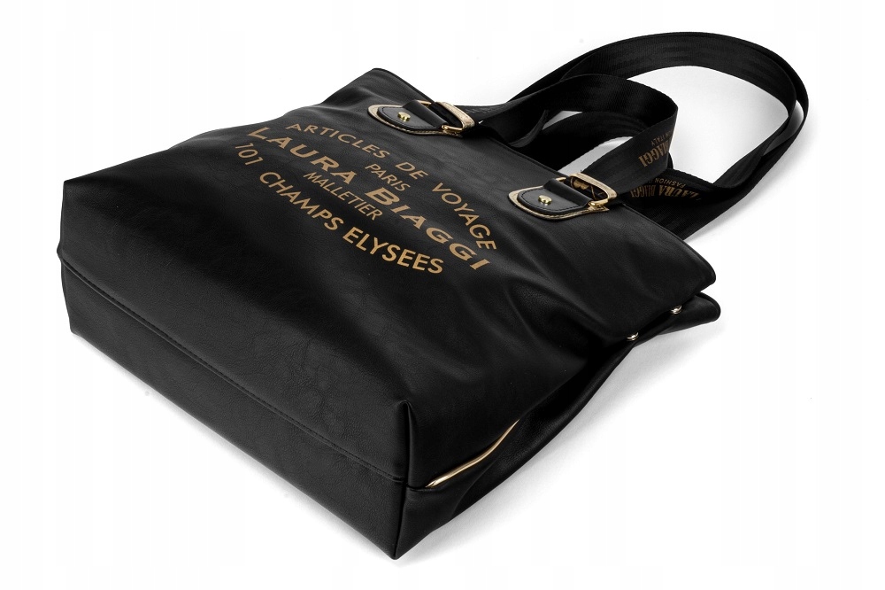 TOREBKA DAMSKA SHOPPER LAURA BIAGGI NA RAMIĘ A4 Wzór dominujący bez wzoru