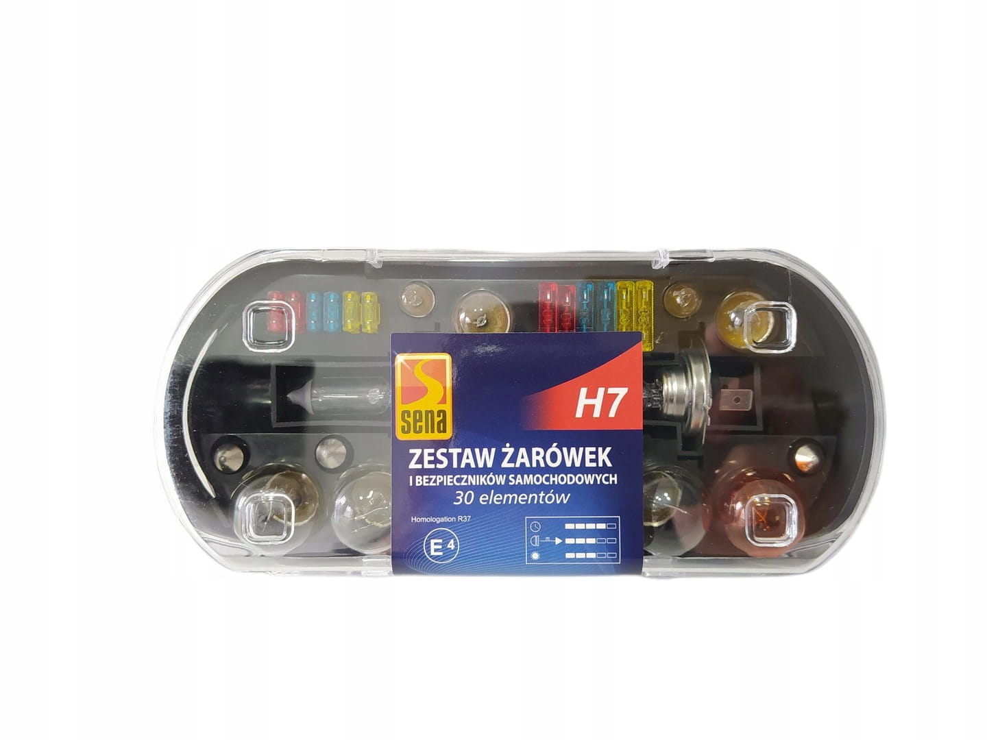 Zestaw zasobnik komplet żarówek 2x H7 12V 30 Elem Model H7