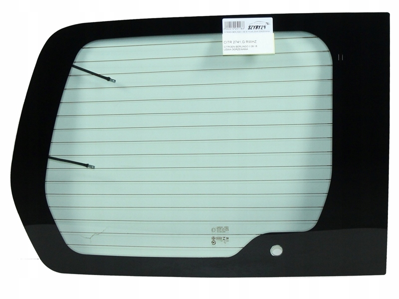 Zadní sklo Křídlové dveře Citroen Berlingo II Vyhřívané 2008-2018 Levé