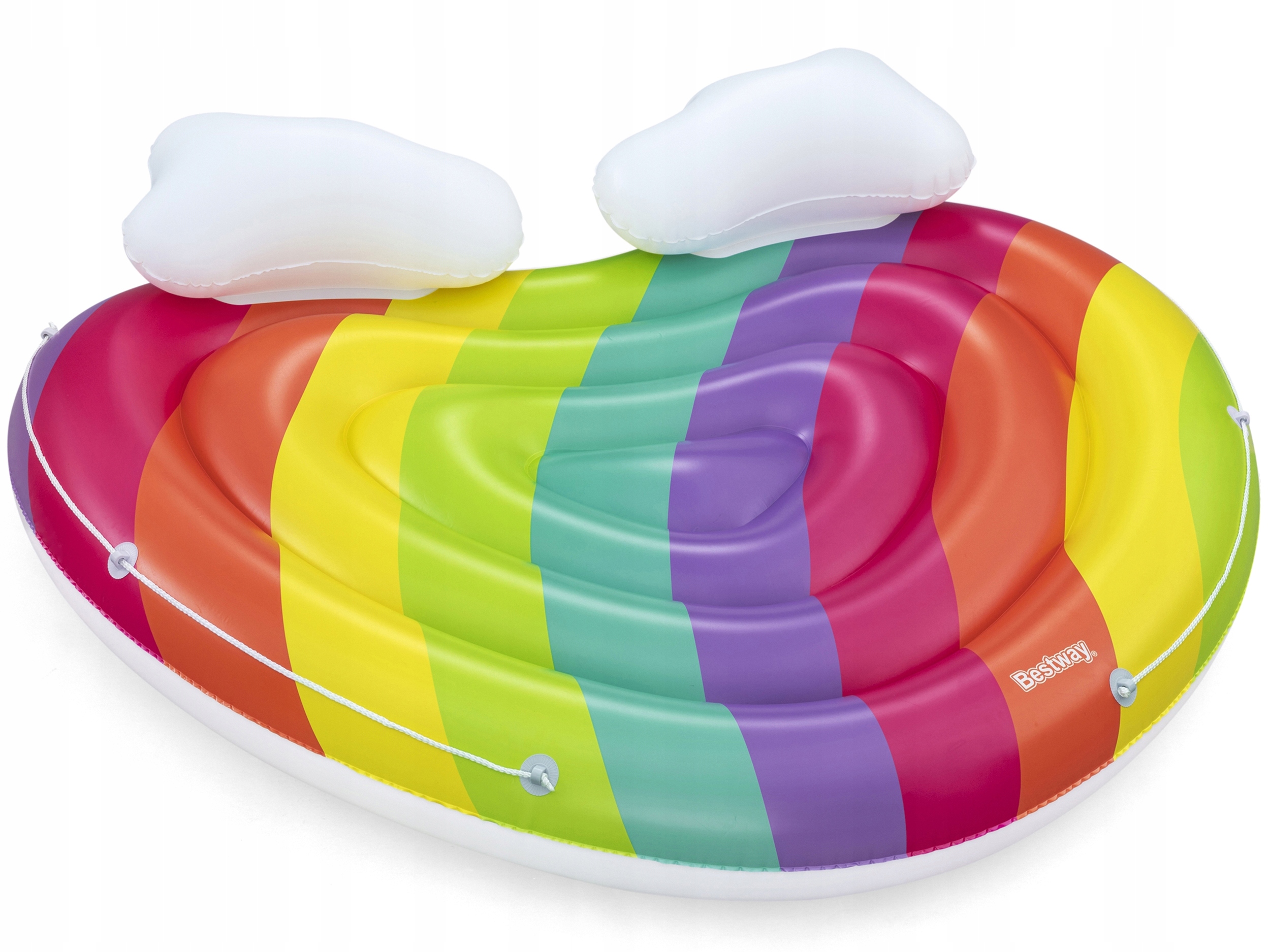 Dmuchany materac do pywania Pływająca wyspa tęcza Bestway 43722