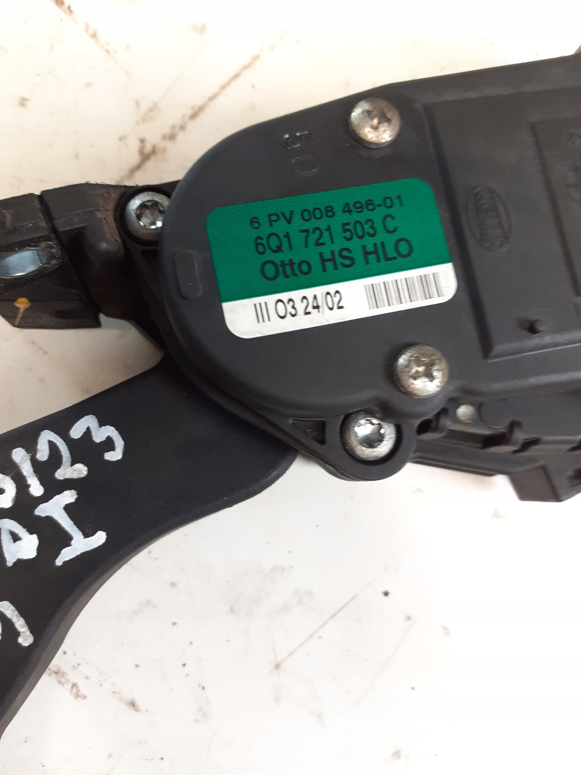 accelerator pedal potentiometer Skoda OE 6Q1721503C
