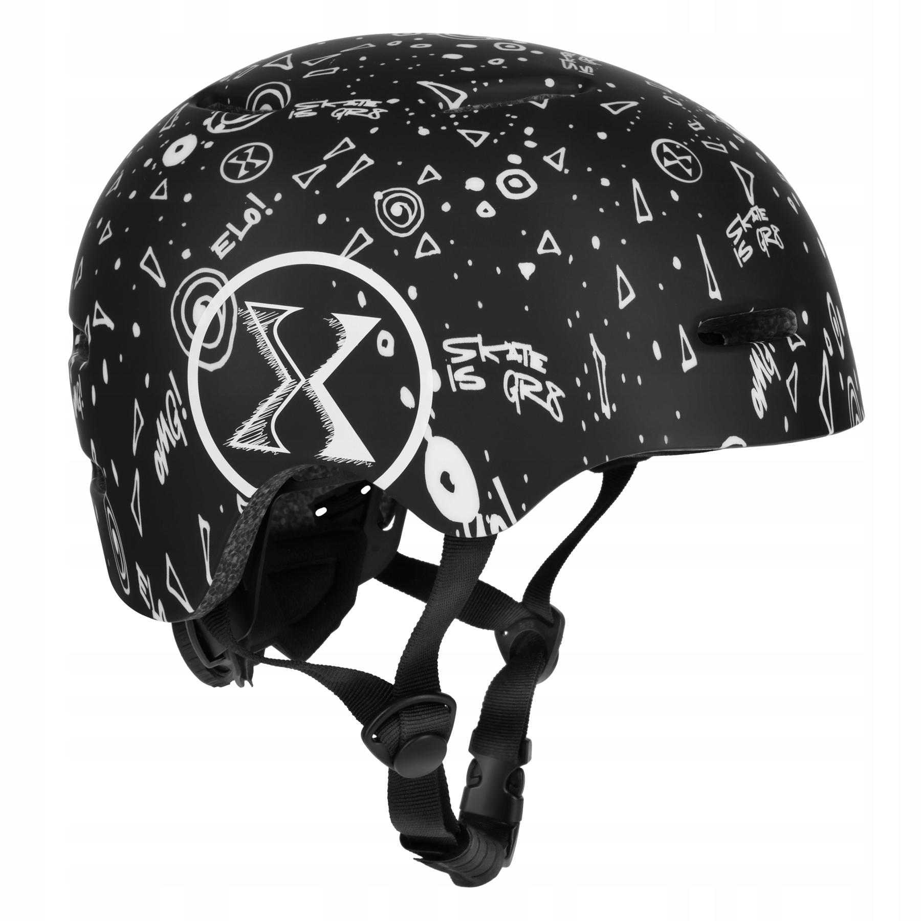 Cyklistická přilba Nils Extreme Černá Xs 48-52 cm Kolečkové brusle Dětská koloběžka
