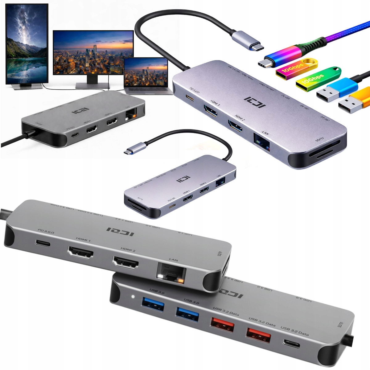 Levná Dokovací Stanice Pro Připojení Usb Notebooku Dell, Nabíjí Usb-c