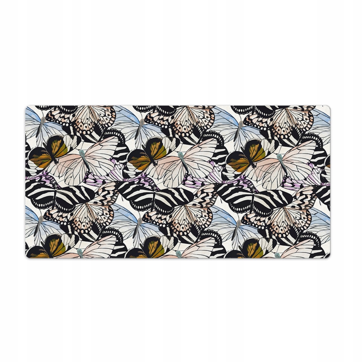 Ozdobna mata na biurko Akwarelowe Motyle 90x45 cm