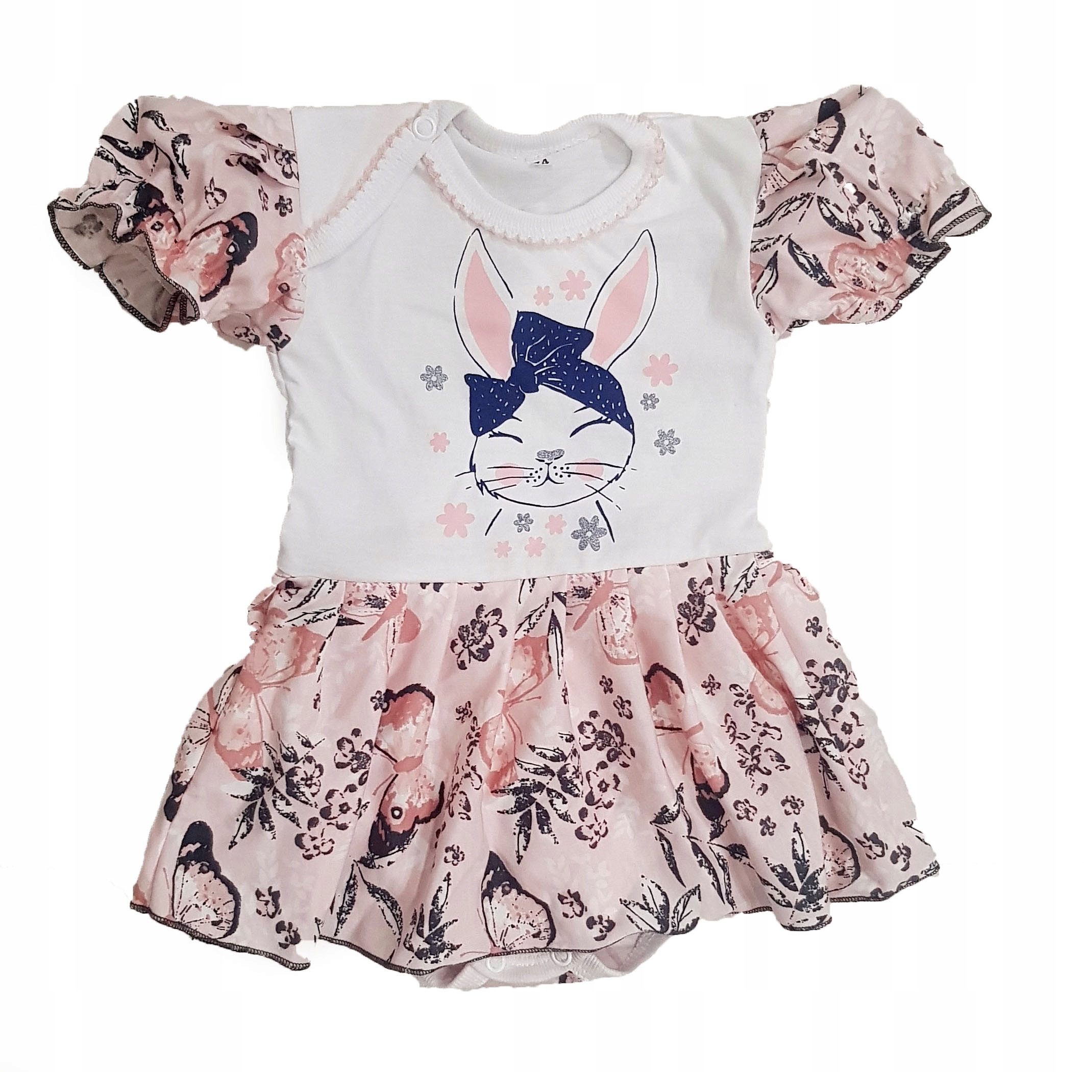 

Sukienka Body Z Falbanką krótki rękaw Lato r. 56