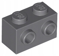 

Lego 11211 Klocek 1x2 2 piny szary ciemn Nowy (1g)