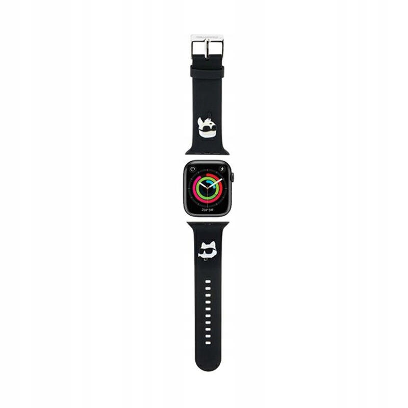 Karl Lagerfeld Rubber Choupette řemínek pro Apple Watch 42/44/45/49 mm černý