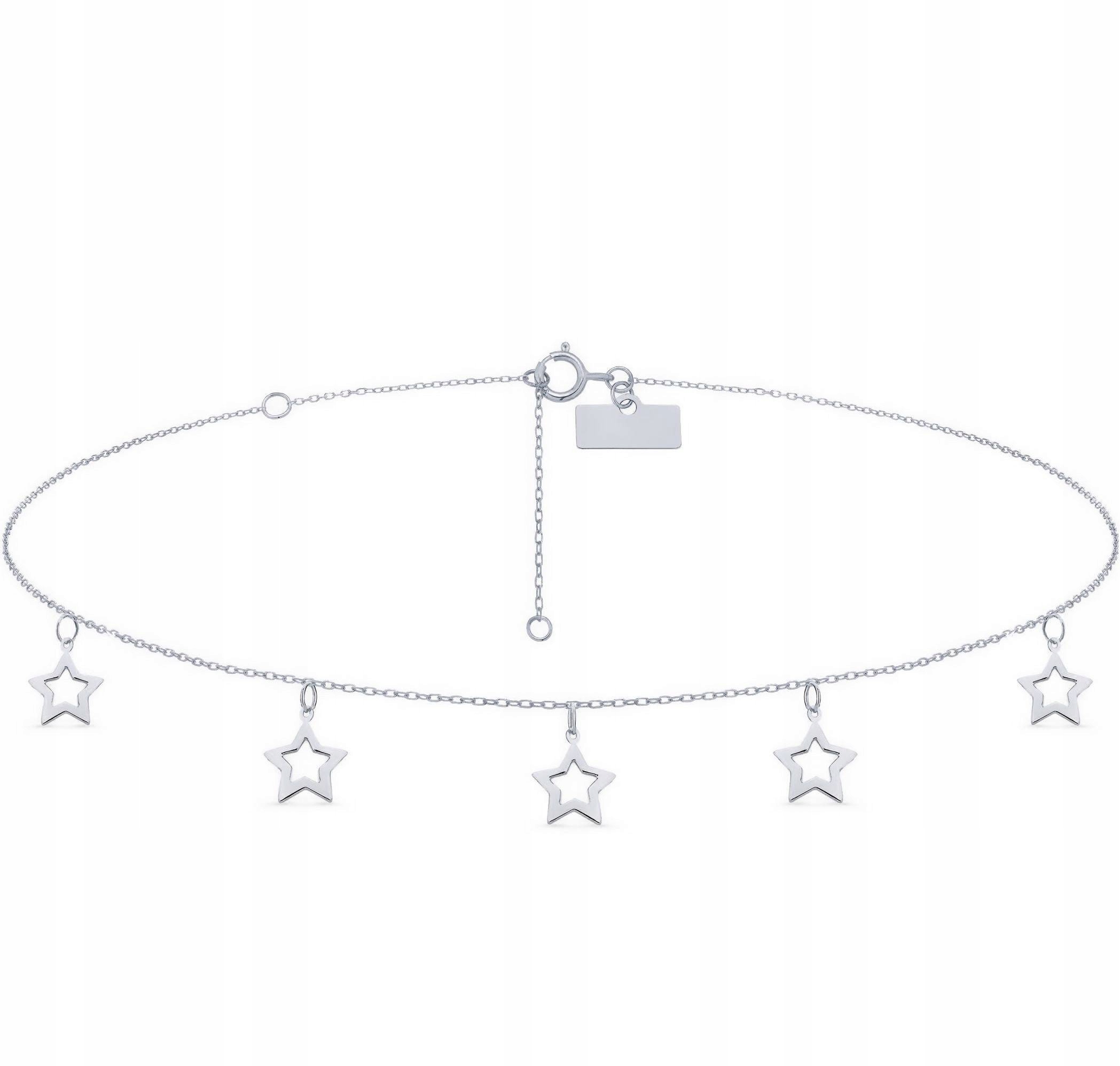 

Srebrny naszyjnik 925 Celebrytka Choker gwiazdki