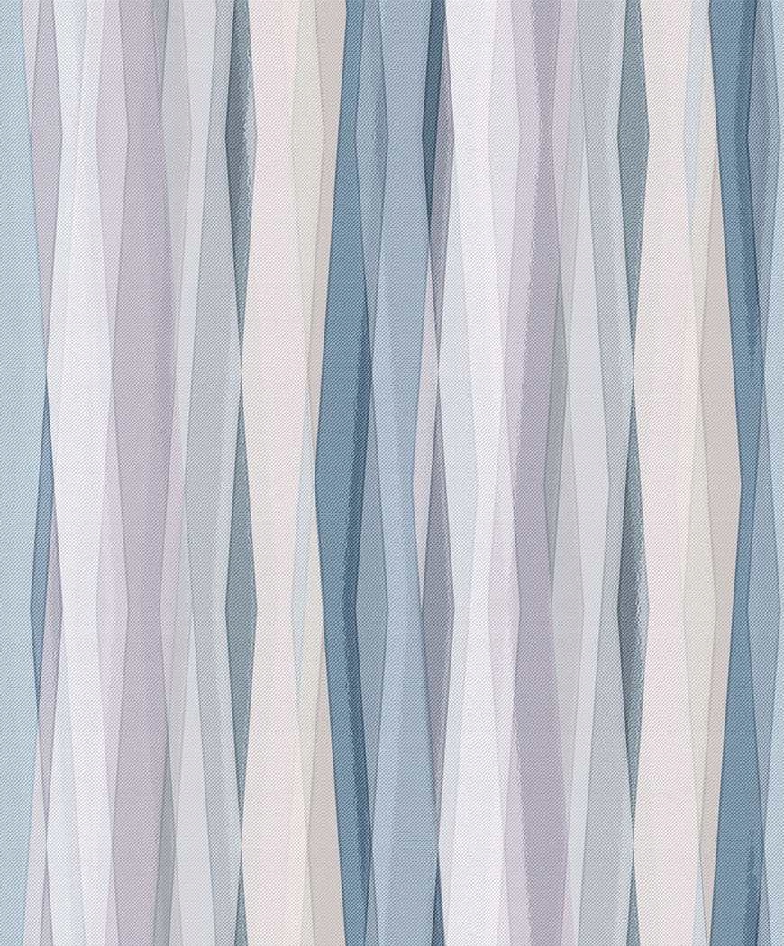 Tapeta geometrické linie odstín modrá fialová bílá béžová šedá tapeta