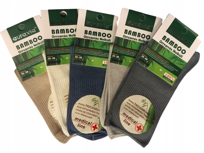 

5x Skarpety Bambusowe damskie Bezuciskowe 35-38
