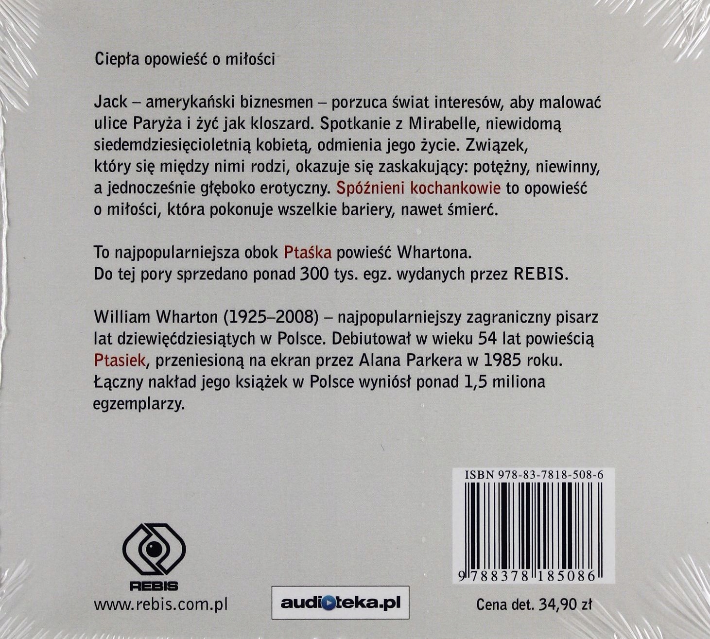 SPÓŹNIENI KOCHANKOWIE - WILLIAM WHARTON [AUDIOBOOK] Stan opakowania oryginalne