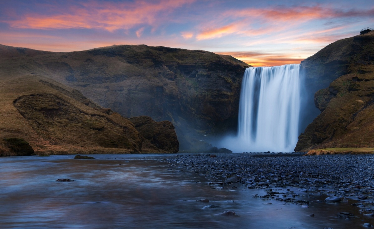 

Fototapeta Flizelinowa Wodospad Skogafoss 416x254