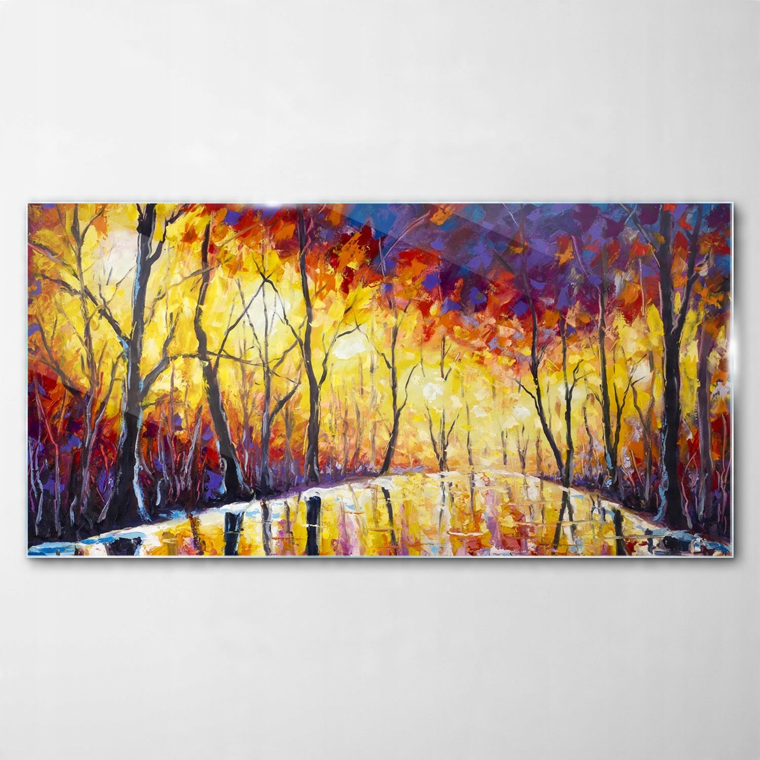 

Hartowany Obraz Szklany Las Wieczór Park 100x50