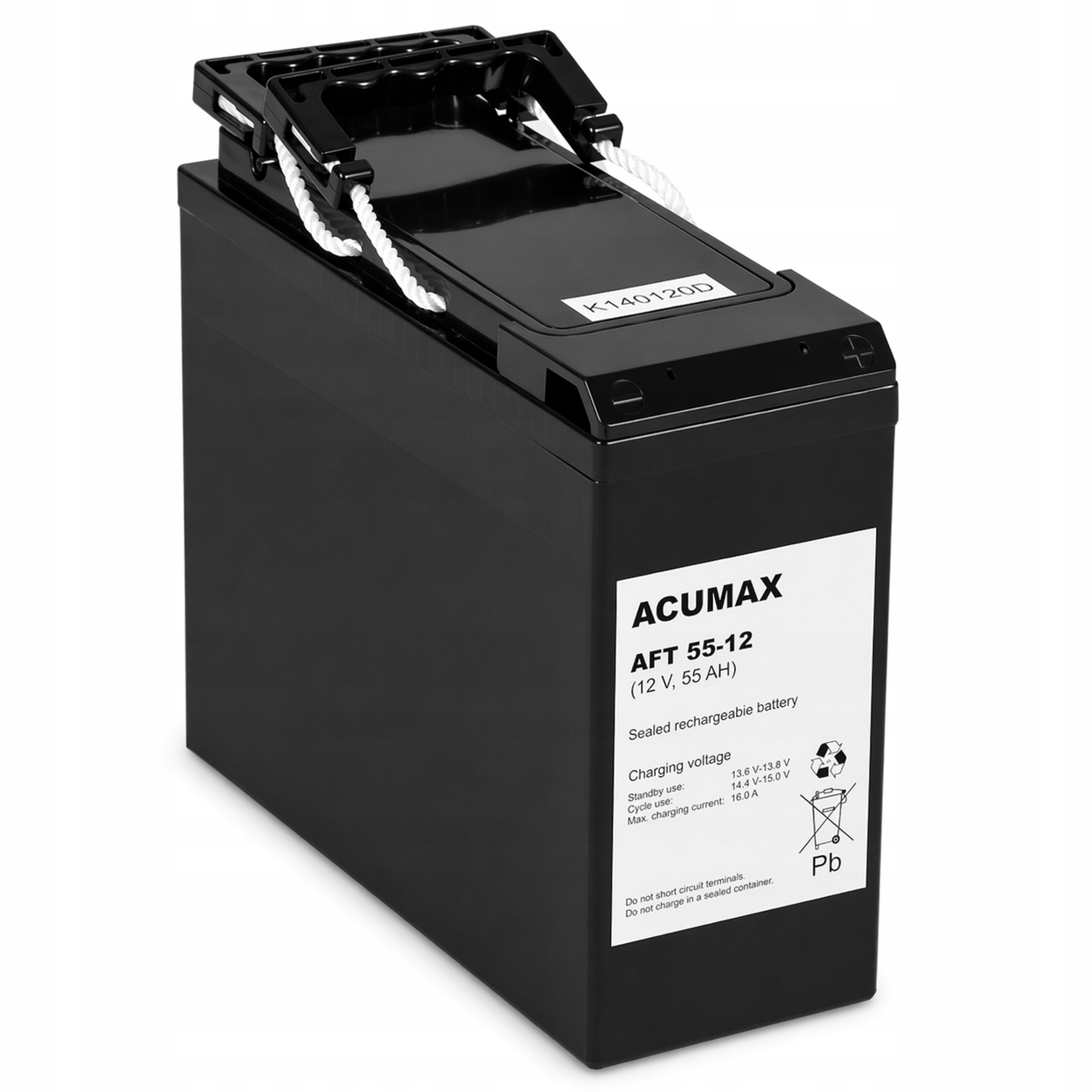 Szczelny przemysłowy akumulator Acumax 12V 55Ah AFT55-12 do serwerowni It