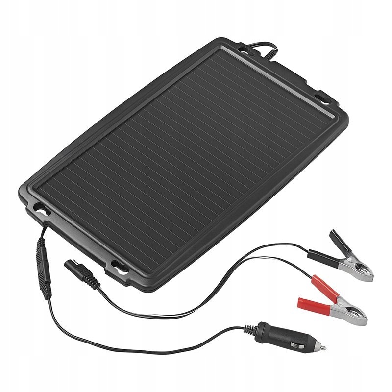 Bateria słoneczna Ładowarka solarna 12V 2,4W solar Kable do akumulatora