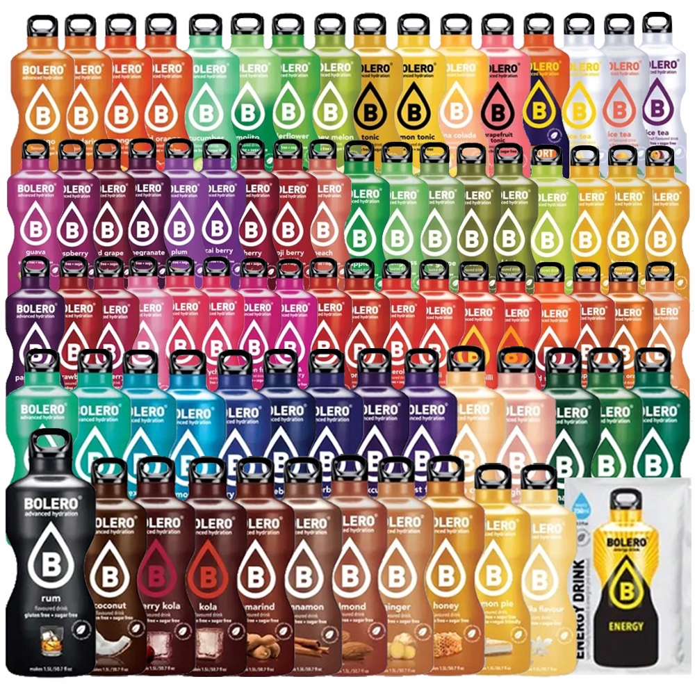 Levně Bolero MIX 78 Příchutí 9 g Nápoj V Prášku Bez Cukru Se Stévií 1 kcal/100 ml